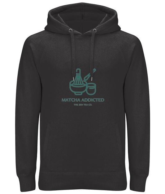 Organic & Vegan Unisex Hoodie for Matcha Green Tea lovers - Matcha addicted