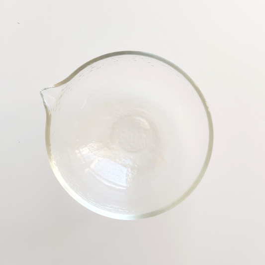 Matcha whisking bowl - glass bowl with serving spout