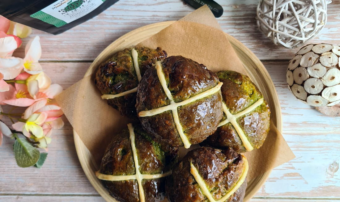 Matcha Hot Cross Buns