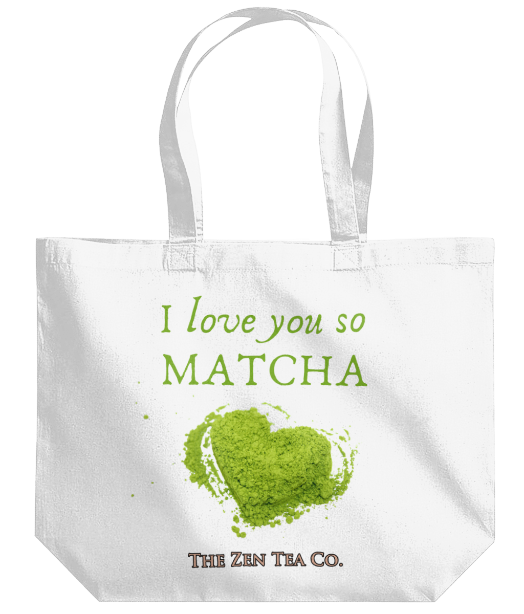 Organic Maxi Tote for Matcha Lovers - I love you so matcha