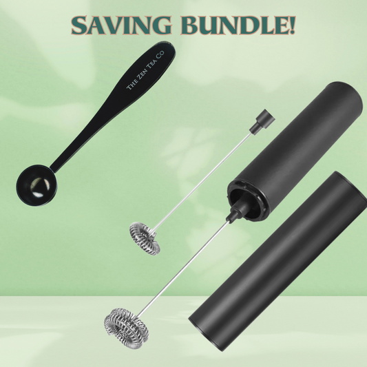 BUNDLE: USB Energy whisk + Stainless steel Matcha Spoon