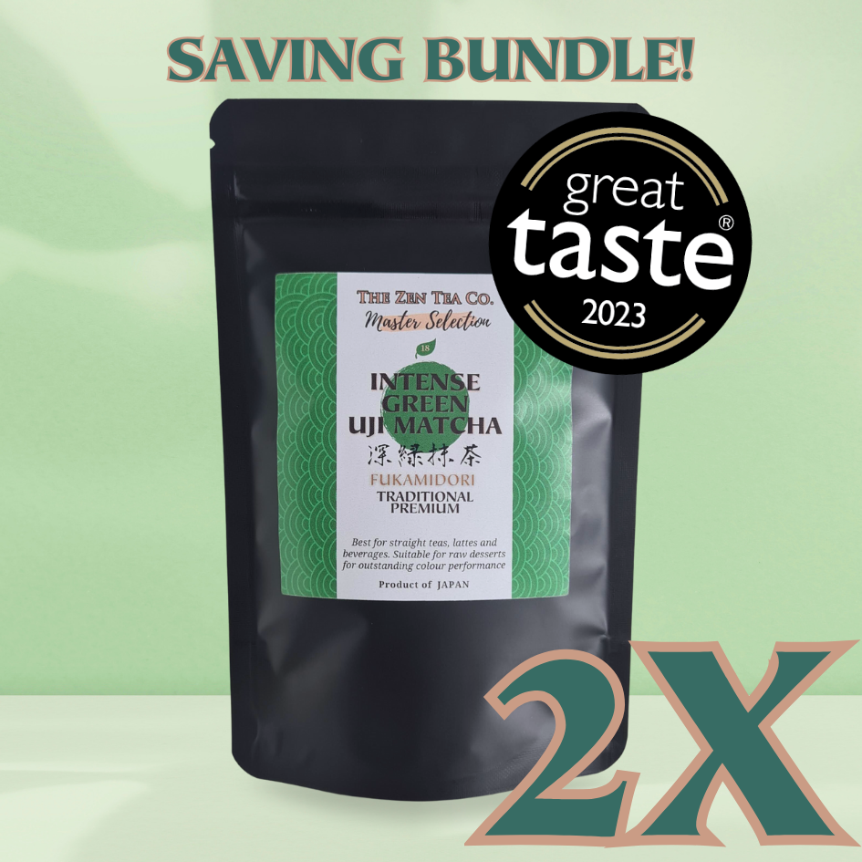 2X 18- Uji Matcha Intense Green - Matcha Tea for Lattes and Raw Desserts