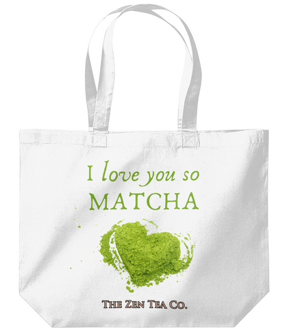 Organic Maxi Tote for Matcha Lovers - I love you so matcha