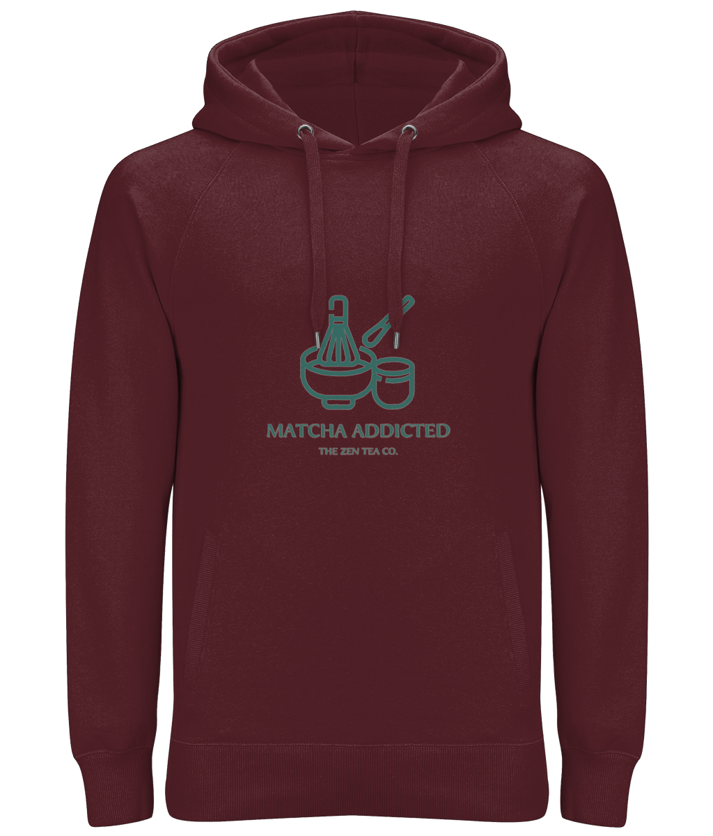 Organic & Vegan Unisex Hoodie for Matcha Green Tea lovers - Matcha addicted