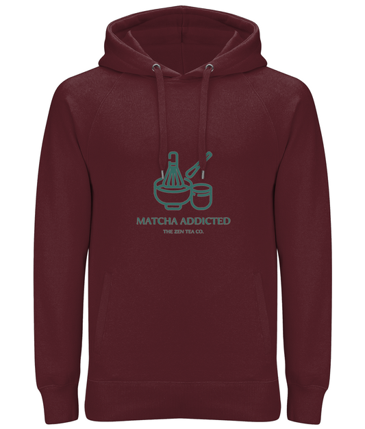 Organic & Vegan Unisex Hoodie for Matcha Green Tea lovers - Matcha addicted
